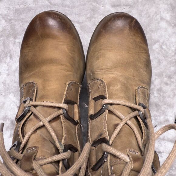 Sorel Joan of Arctic Wedge II Lexie Tan Leather Waterproof Boots Womens Size 7 - Picture 12 of 16